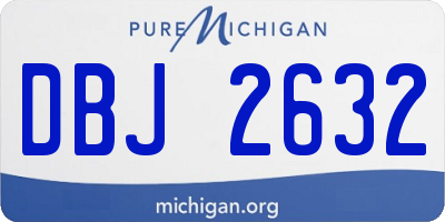 MI license plate DBJ2632