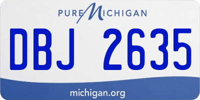 MI license plate DBJ2635