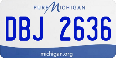 MI license plate DBJ2636