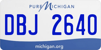 MI license plate DBJ2640