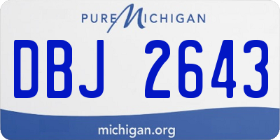 MI license plate DBJ2643