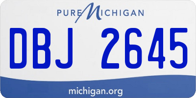 MI license plate DBJ2645