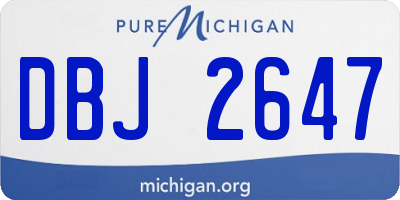 MI license plate DBJ2647