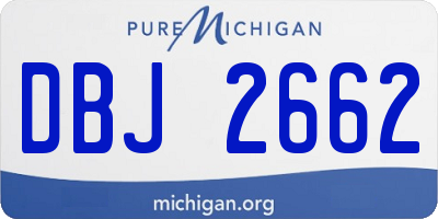 MI license plate DBJ2662