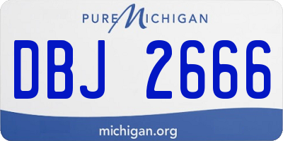 MI license plate DBJ2666
