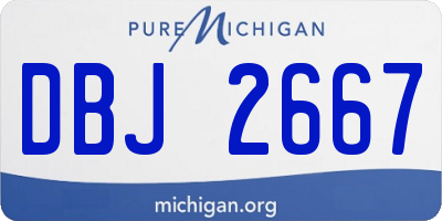 MI license plate DBJ2667