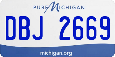 MI license plate DBJ2669