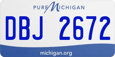 MI license plate DBJ2672
