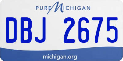 MI license plate DBJ2675