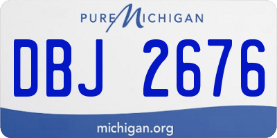 MI license plate DBJ2676