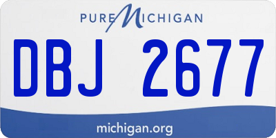 MI license plate DBJ2677