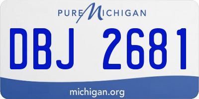 MI license plate DBJ2681