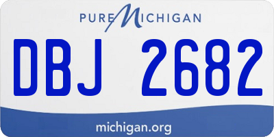 MI license plate DBJ2682