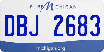 MI license plate DBJ2683