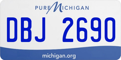 MI license plate DBJ2690