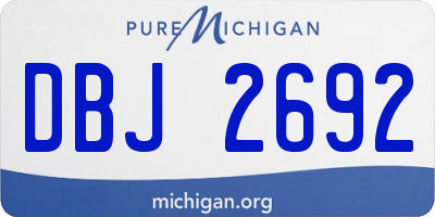 MI license plate DBJ2692