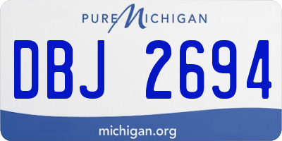 MI license plate DBJ2694