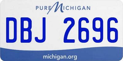 MI license plate DBJ2696