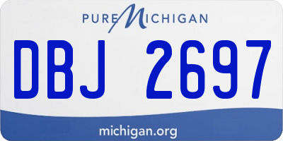 MI license plate DBJ2697