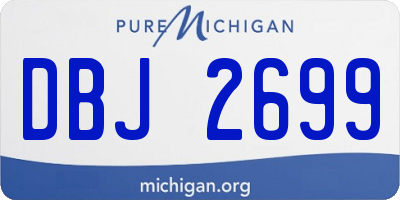 MI license plate DBJ2699