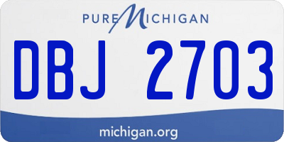 MI license plate DBJ2703