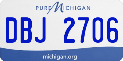 MI license plate DBJ2706