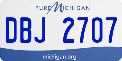 MI license plate DBJ2707