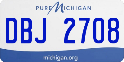 MI license plate DBJ2708
