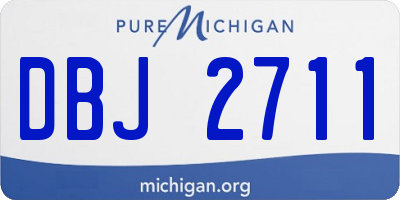 MI license plate DBJ2711
