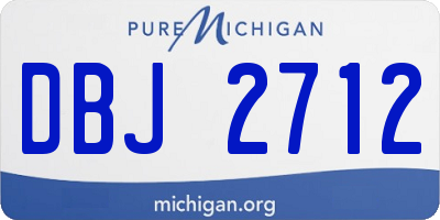 MI license plate DBJ2712