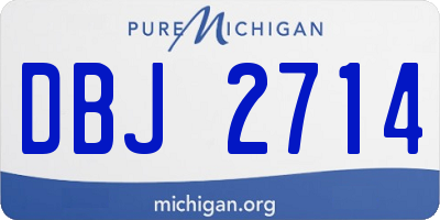 MI license plate DBJ2714