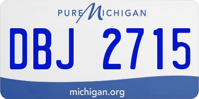 MI license plate DBJ2715