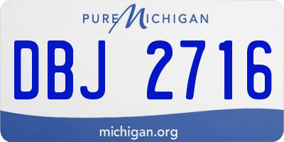 MI license plate DBJ2716