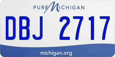 MI license plate DBJ2717