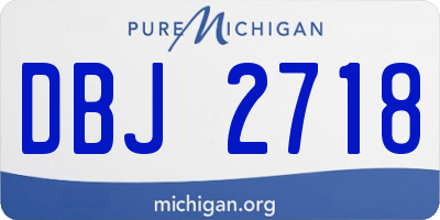 MI license plate DBJ2718