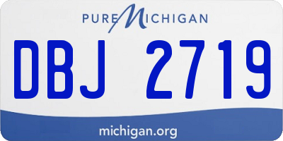 MI license plate DBJ2719