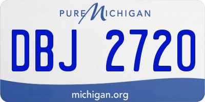 MI license plate DBJ2720