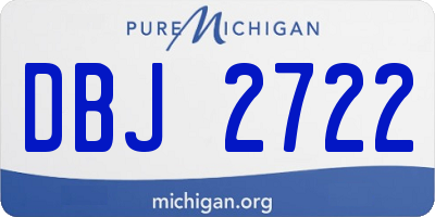 MI license plate DBJ2722
