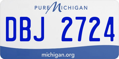 MI license plate DBJ2724