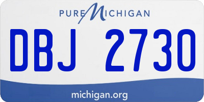 MI license plate DBJ2730