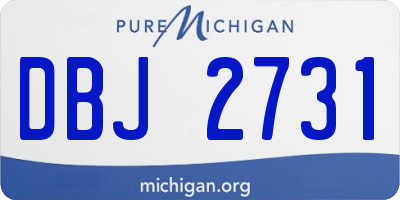 MI license plate DBJ2731