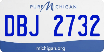 MI license plate DBJ2732
