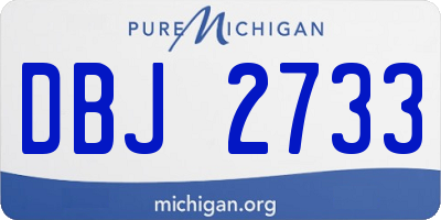 MI license plate DBJ2733