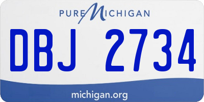 MI license plate DBJ2734