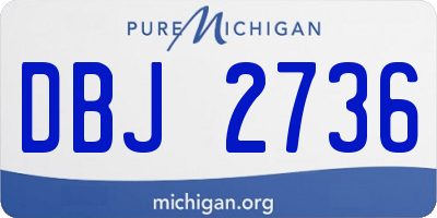 MI license plate DBJ2736