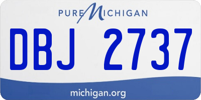 MI license plate DBJ2737