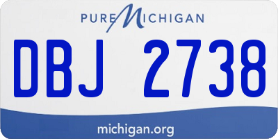 MI license plate DBJ2738