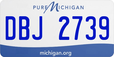 MI license plate DBJ2739