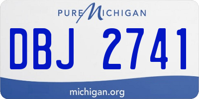 MI license plate DBJ2741