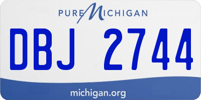 MI license plate DBJ2744